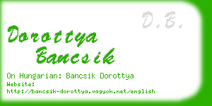 dorottya bancsik business card